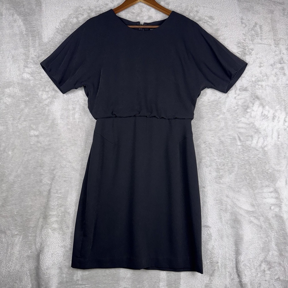 Banana Republic Little Black Blouson Mini Dress‎ Women's 6 Professional Chic